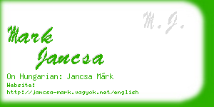 mark jancsa business card